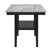 Marbel 5Pk Faux Marble Counter Height Dining Set