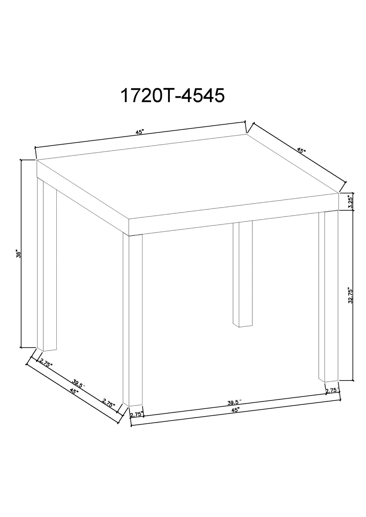 Vega Faux Marble Counter Height Table