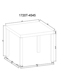 Vega Faux Marble Counter Height Table
