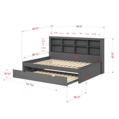 Bookcase Full Daybed with Trundle
