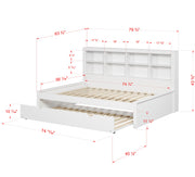 Bookcase Daybed with Twin Trundle