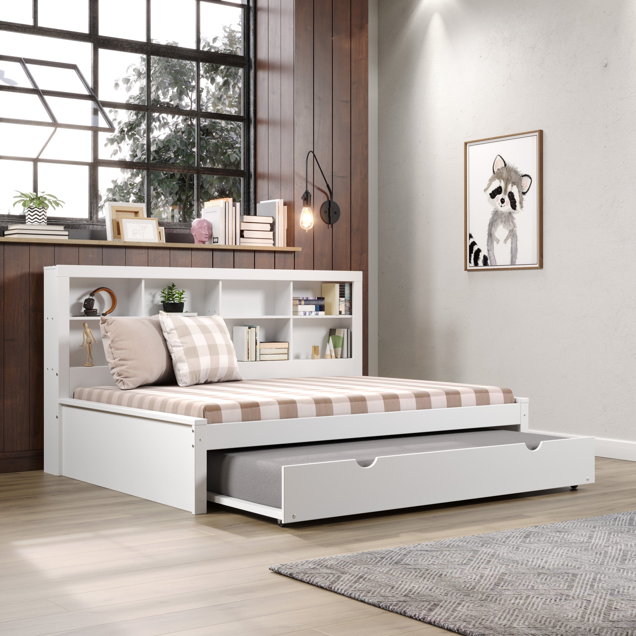 Bookcase Daybed with Twin Trundle