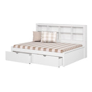 Bookcase Daybed with Dual Underbed Drawers