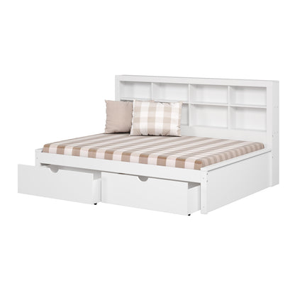 Bookcase Daybed with Dual Underbed Drawers