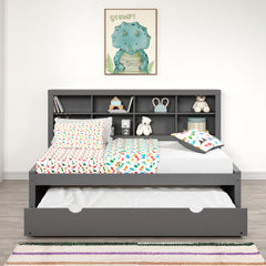 Bookcase Daybed with Trundle Bed