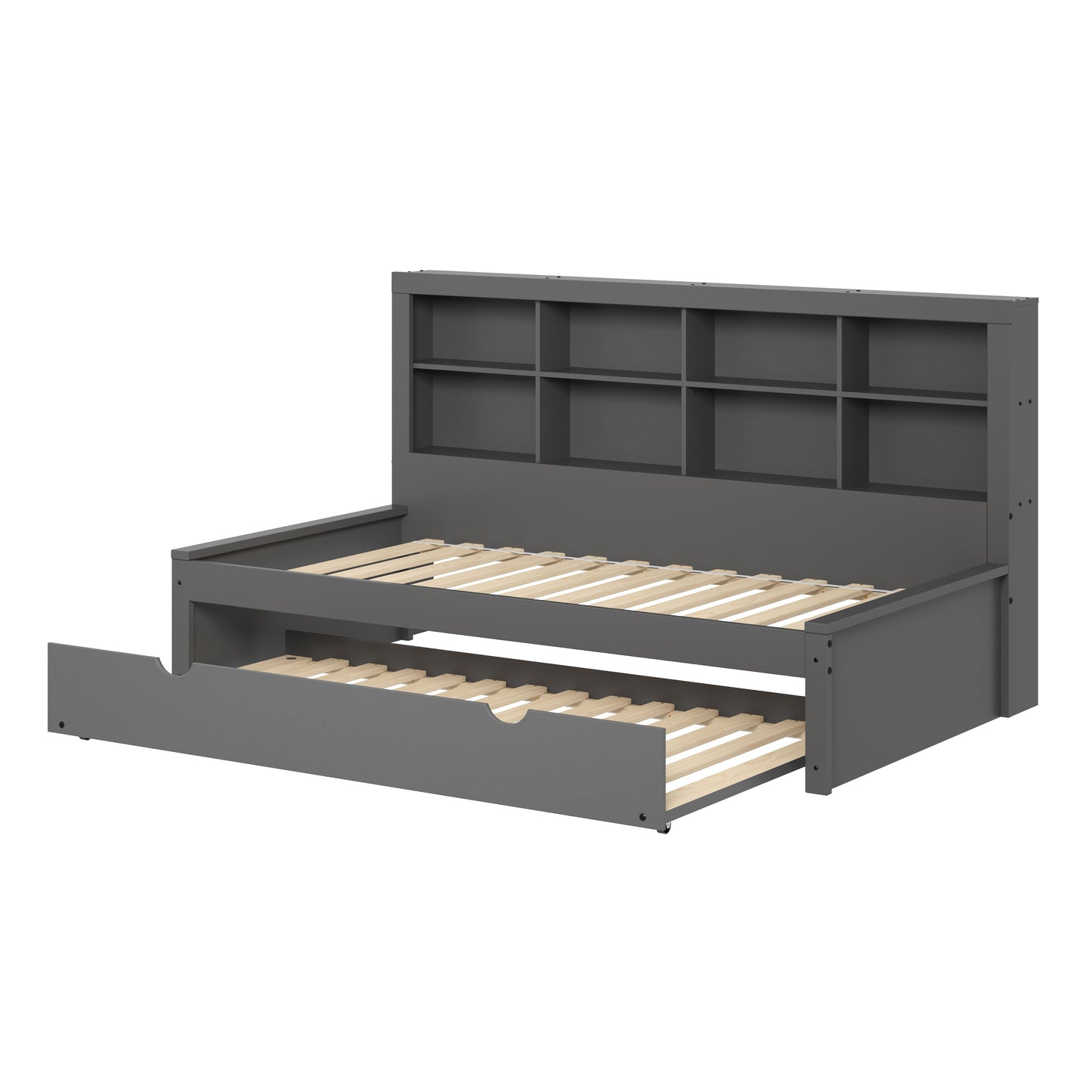 Bookcase Daybed with Trundle Bed