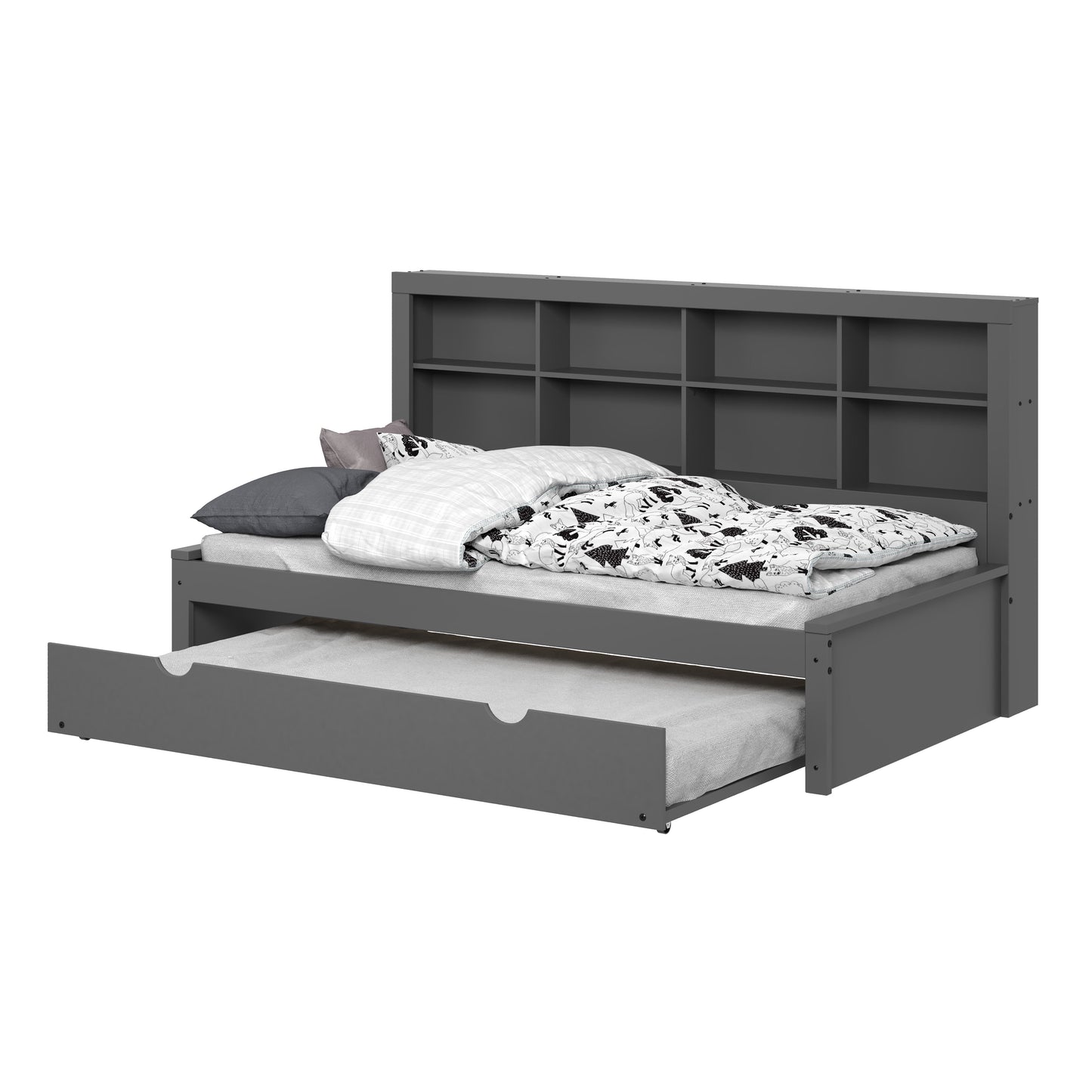 Bookcase Daybed with Trundle Bed