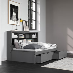 Bookcase Daybed with Dual Underbed Drawers