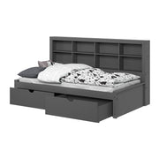 Bookcase Daybed with Dual Underbed Drawers
