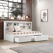 Bookcase Daybed with Dual Underbed Drawers