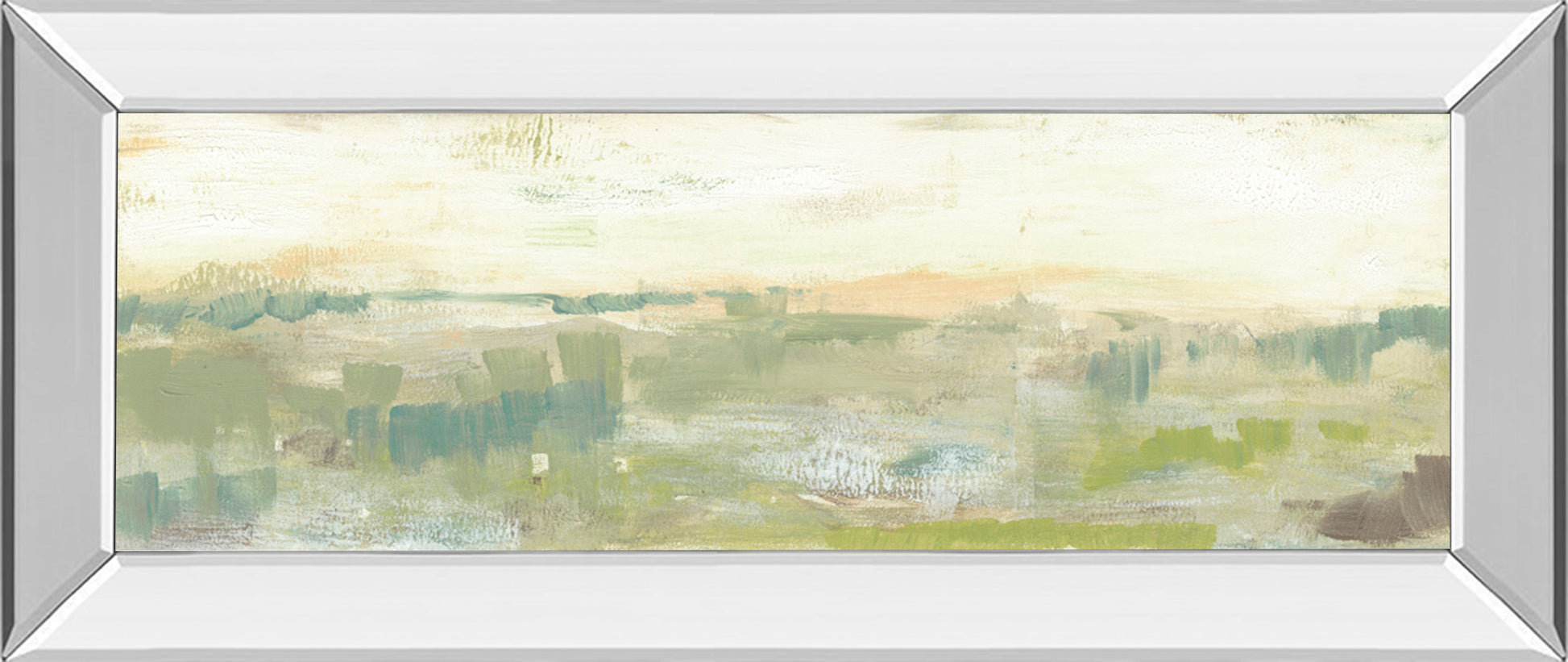 Mirrored Frame Greenery Horizon Line II By Jennifer Goldberger