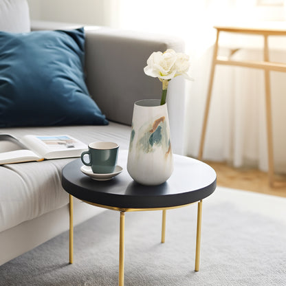 Iron-Colored Stained Vase – Refined Abstract Elegance