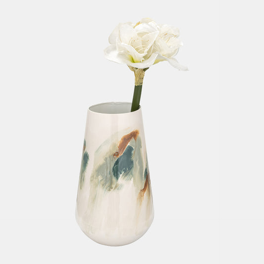 Iron-Colored Stained Vase – Refined Abstract Elegance