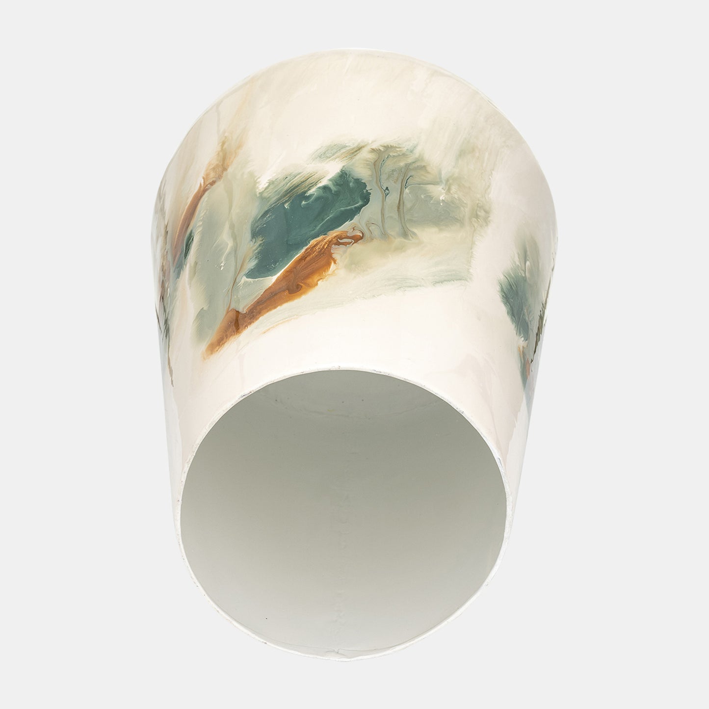 Iron-Colored Stained Vase – Refined Abstract Elegance