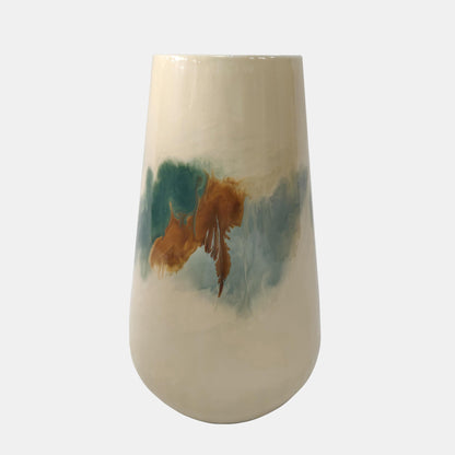 Iron-Colored Stained Vase – Refined Abstract Elegance
