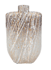 Stonewood Ivory Glass Vase 10"(in)