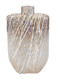 Stonewood Ivory Glass Vase 10"(in)