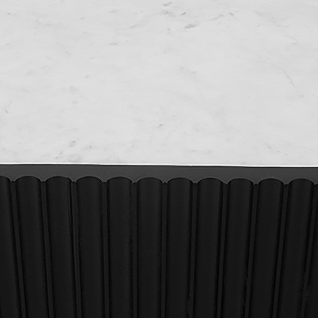 Wood/Marble 4-door Fluted Sideboard