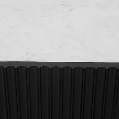 Wood/Marble 4-door Fluted Sideboard