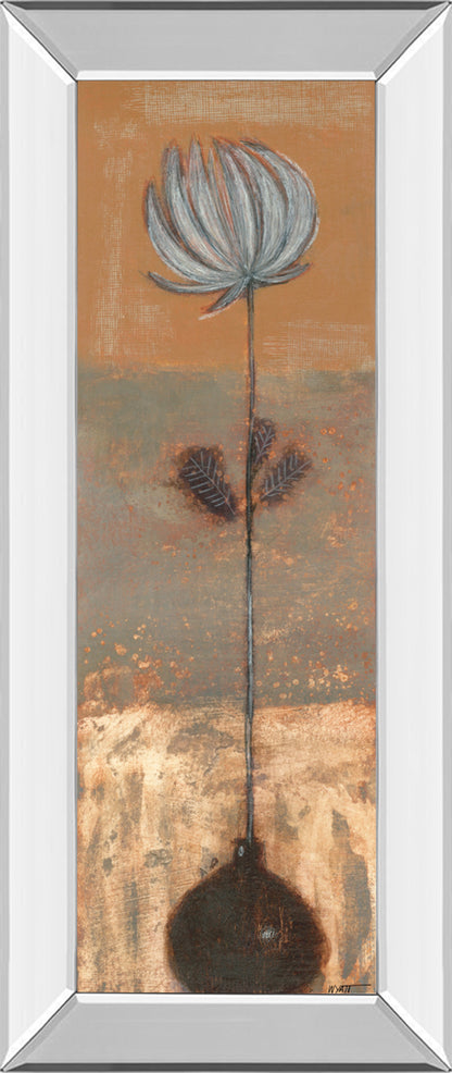 Mirrored Frame Solitary Flower I By Norman Wyatt