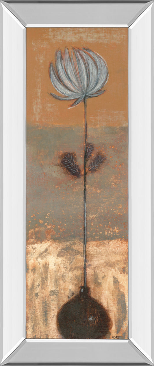 Mirrored Frame Solitary Flower I By Norman Wyatt