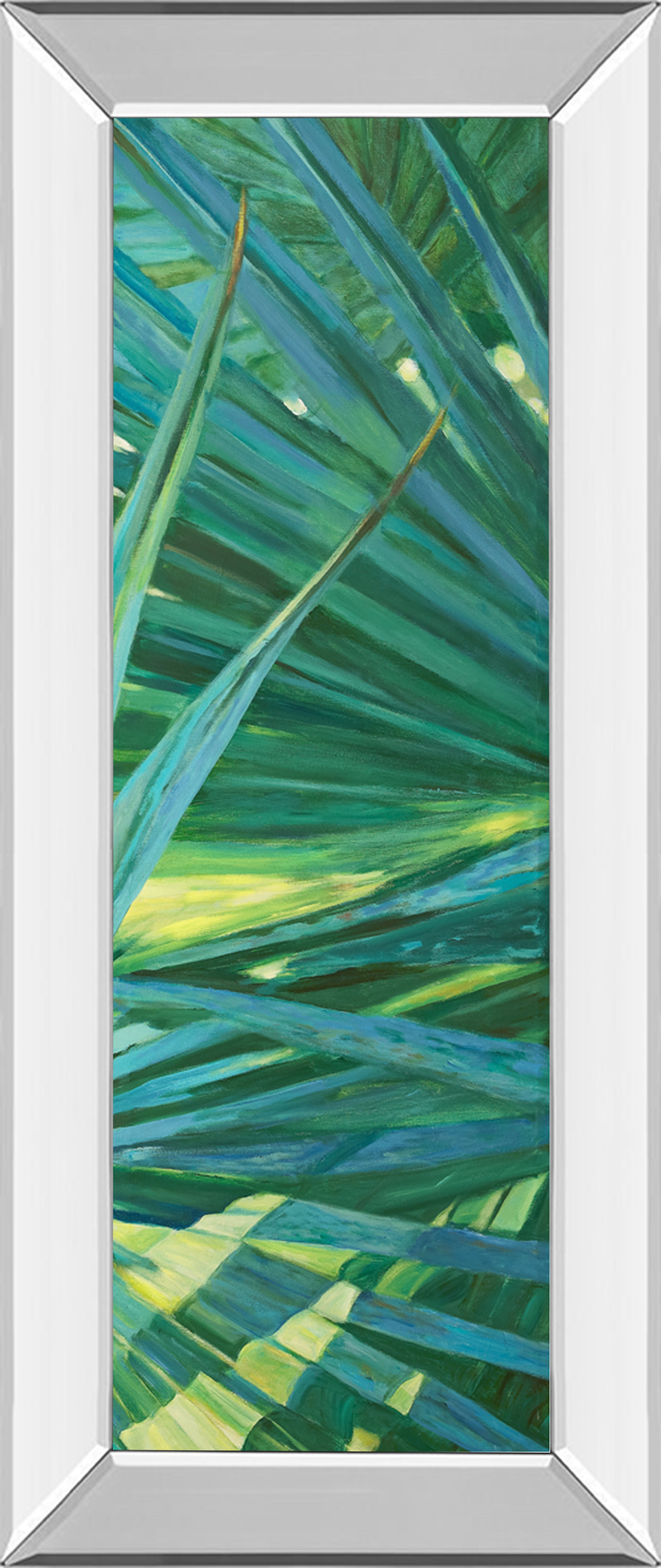 Mirrored Frame Fan Palm II By Suzanne Wilkins