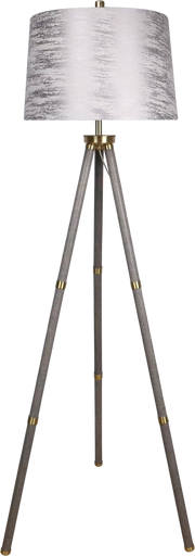 Luxe Tripod Elegance Faux Leather Wrap Floor Lamp