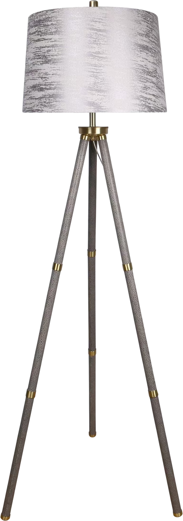 Luxe Tripod Elegance Faux Leather Wrap Floor Lamp