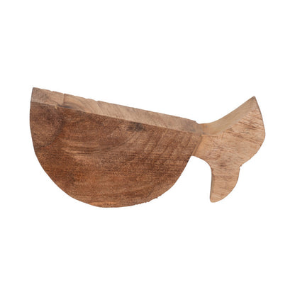 Mango Wood 10", Fish Log, Brown/blue