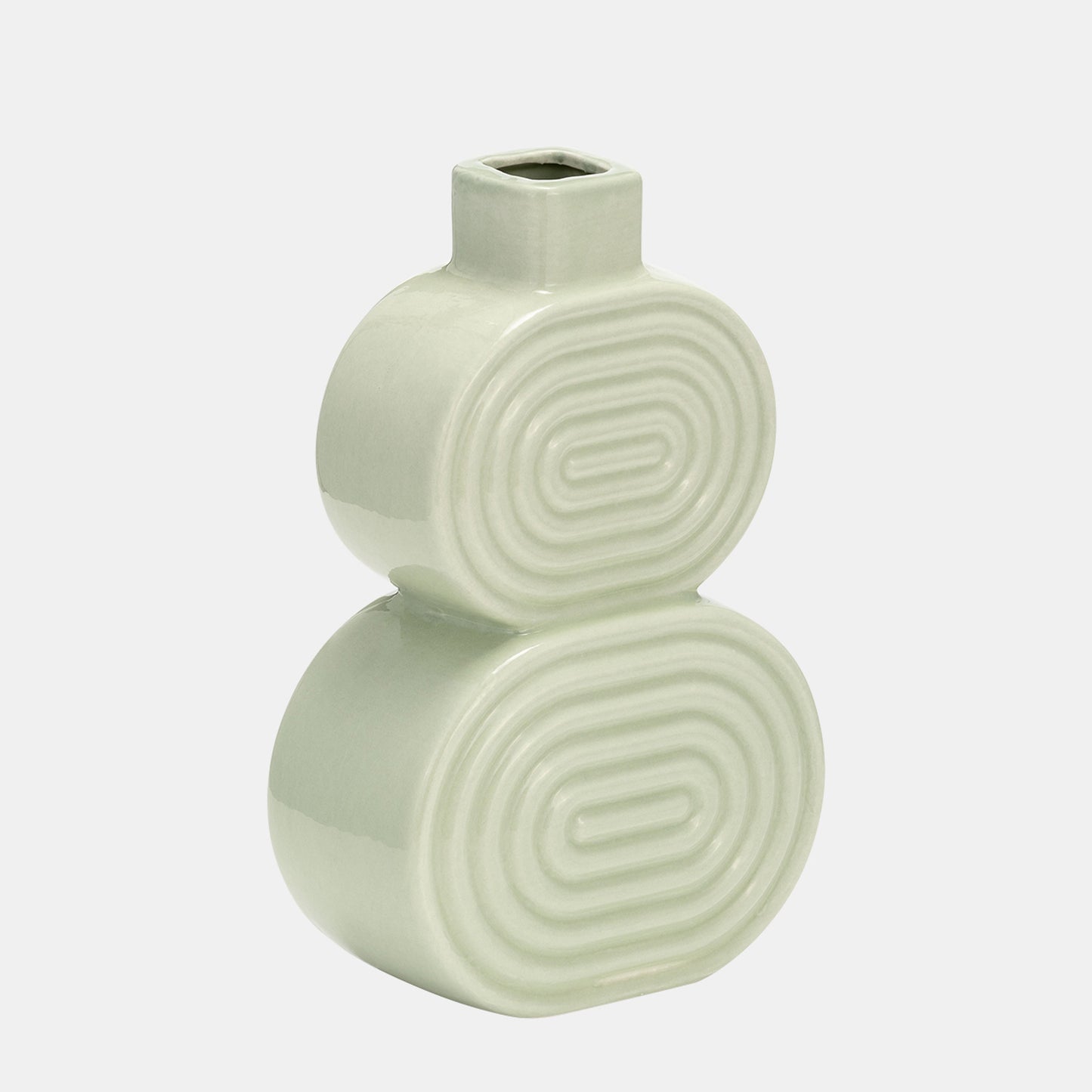 Jarrones de círculos apilados