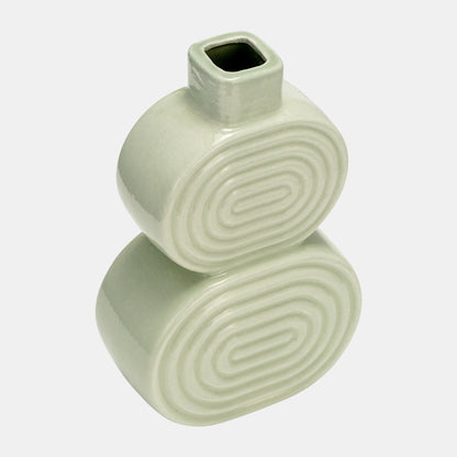 Jarrones de círculos apilados