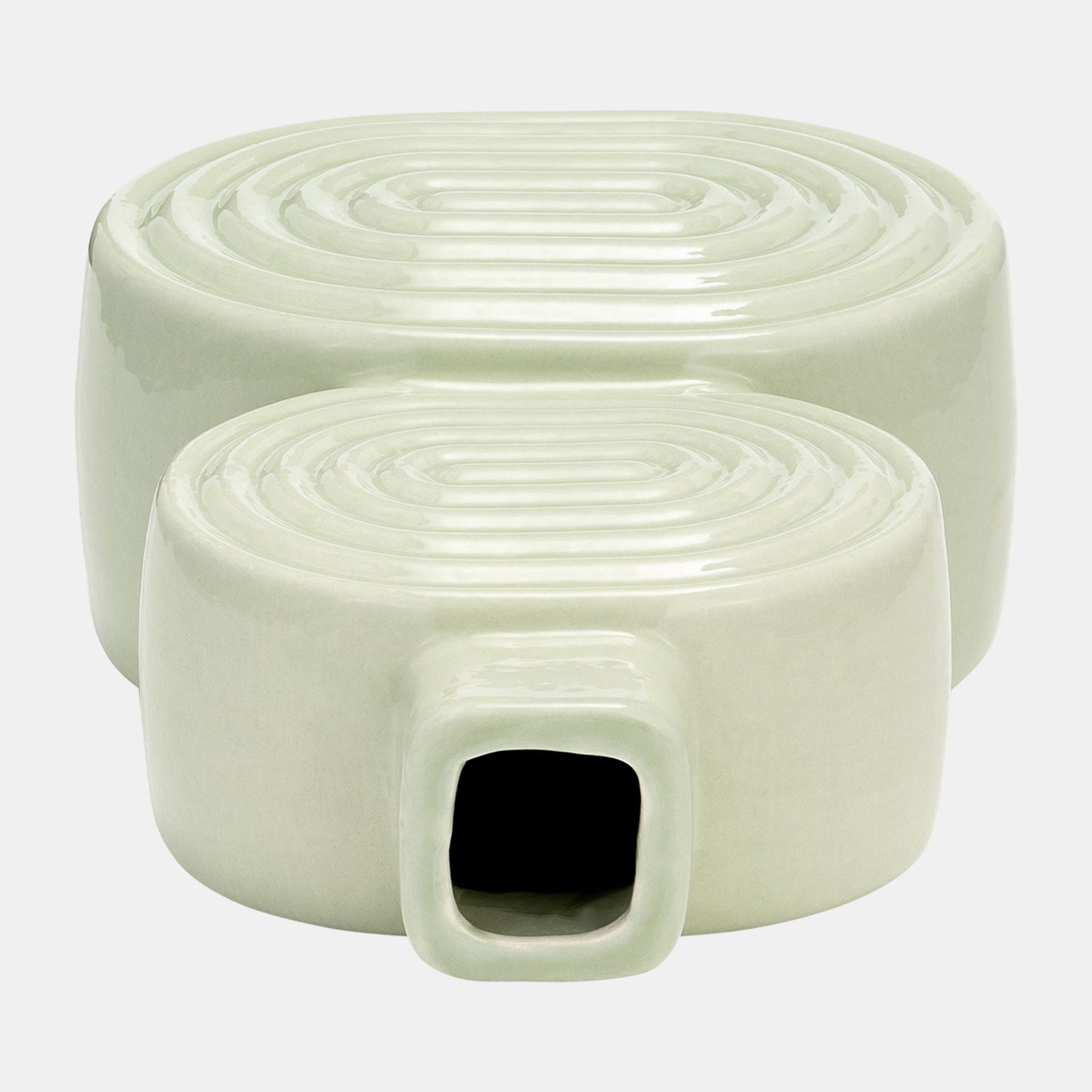 Jarrones de círculos apilados