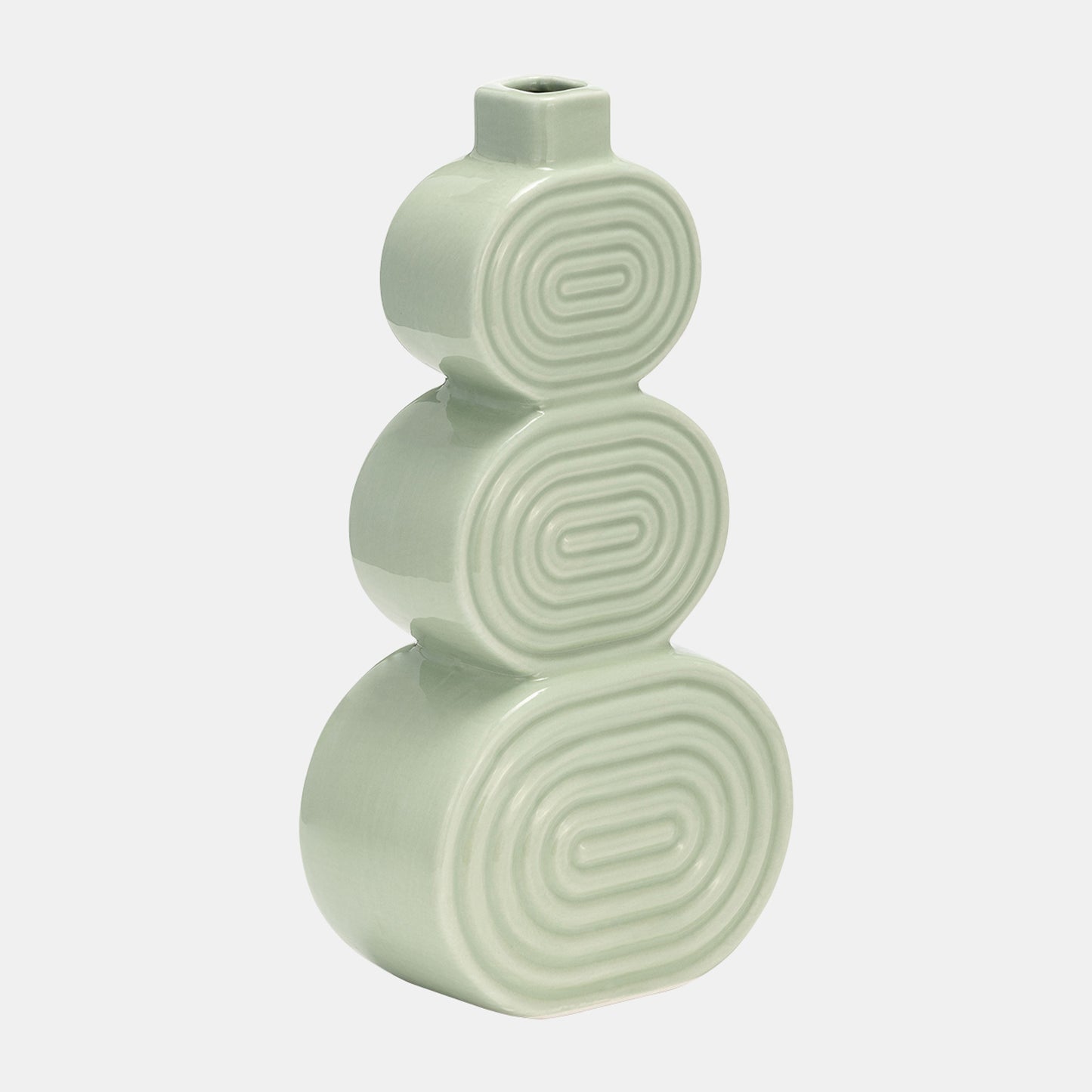Jarrones de círculos apilados