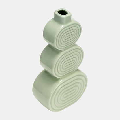 Jarrones de círculos apilados