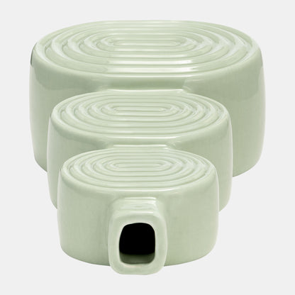 Jarrones de círculos apilados