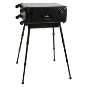 SlayCase® Pro Vanity Travel Train Case with Stand in Black Studded