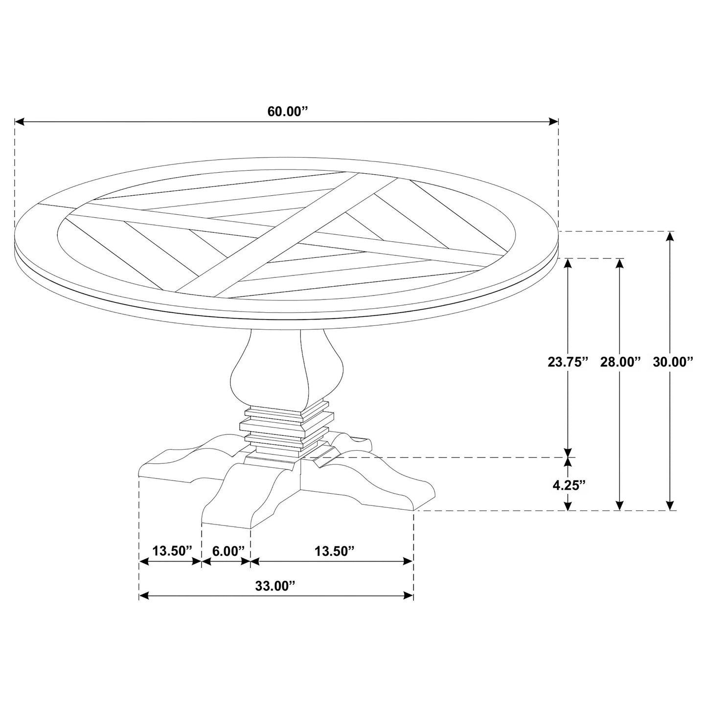Florence Round Dining Table Set Rustic Honey