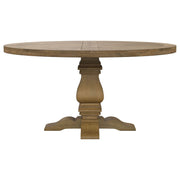 Florence Round 60-inch Pedestal Base Dining Table Black
