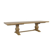 Mesa de comedor extensible Florence de 126 pulgadas, color negro envejecido