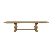 Mesa de comedor extensible Florence de 126 pulgadas, color negro envejecido