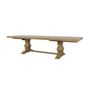 Mesa de comedor extensible Florence de 126 pulgadas, color negro envejecido