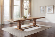 Mesa de comedor extensible Florence de 126 pulgadas, color negro envejecido