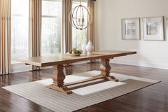 Mesa de comedor extensible Florence de 126 pulgadas, color negro envejecido