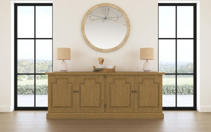 Florence 4-door Dining Sideboard Buffet Cabinet Rustic Honey