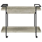 Carrito de bar Ventura de madera de ingeniería con 1 cajón, color gris Driftwood