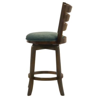 Silla de bar giratoria Murphy Wood de altura de mostrador, color verde cazador