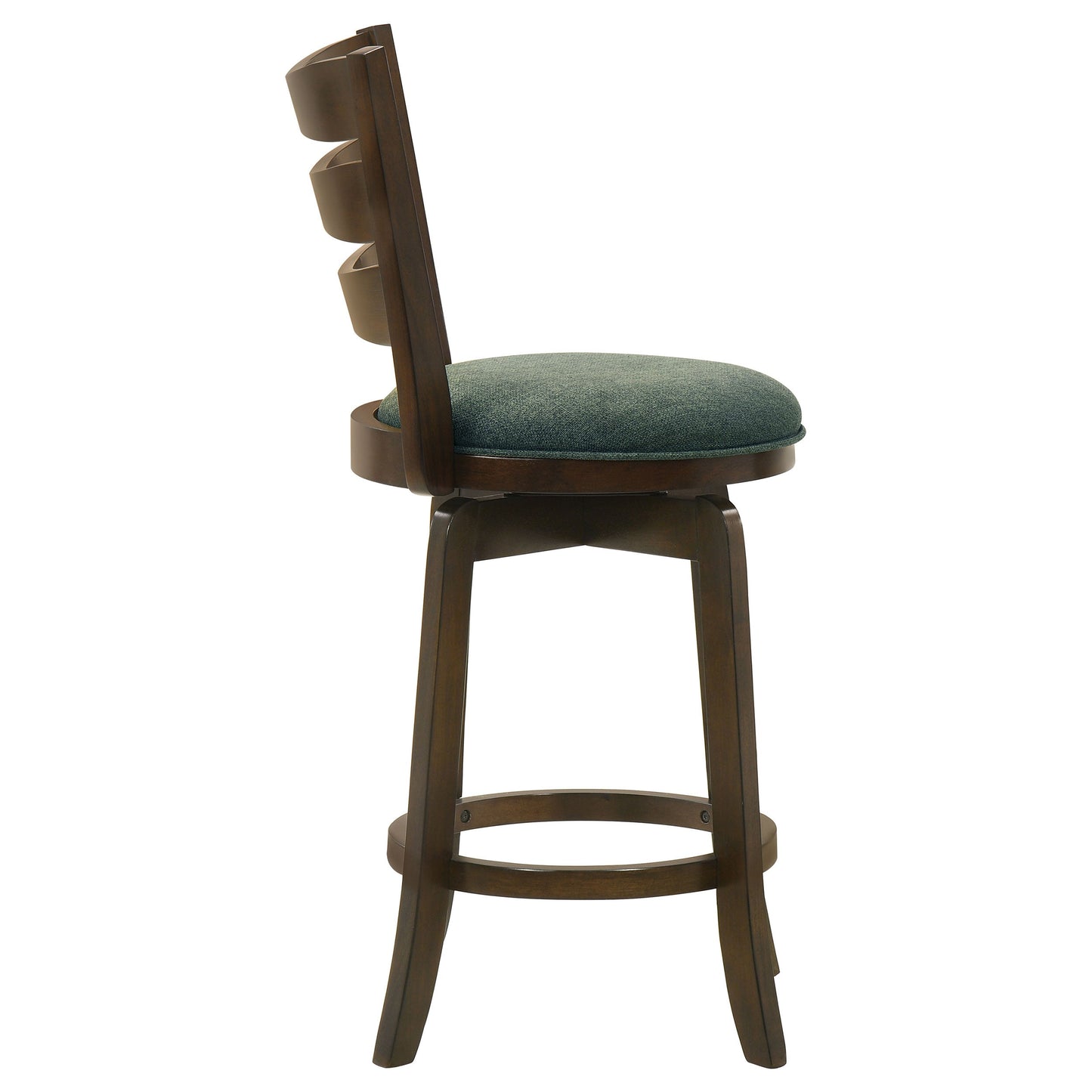 Silla de bar giratoria Murphy Wood de altura de mostrador, color verde cazador