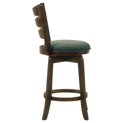 Silla de bar giratoria Murphy Wood de altura de mostrador, color verde cazador