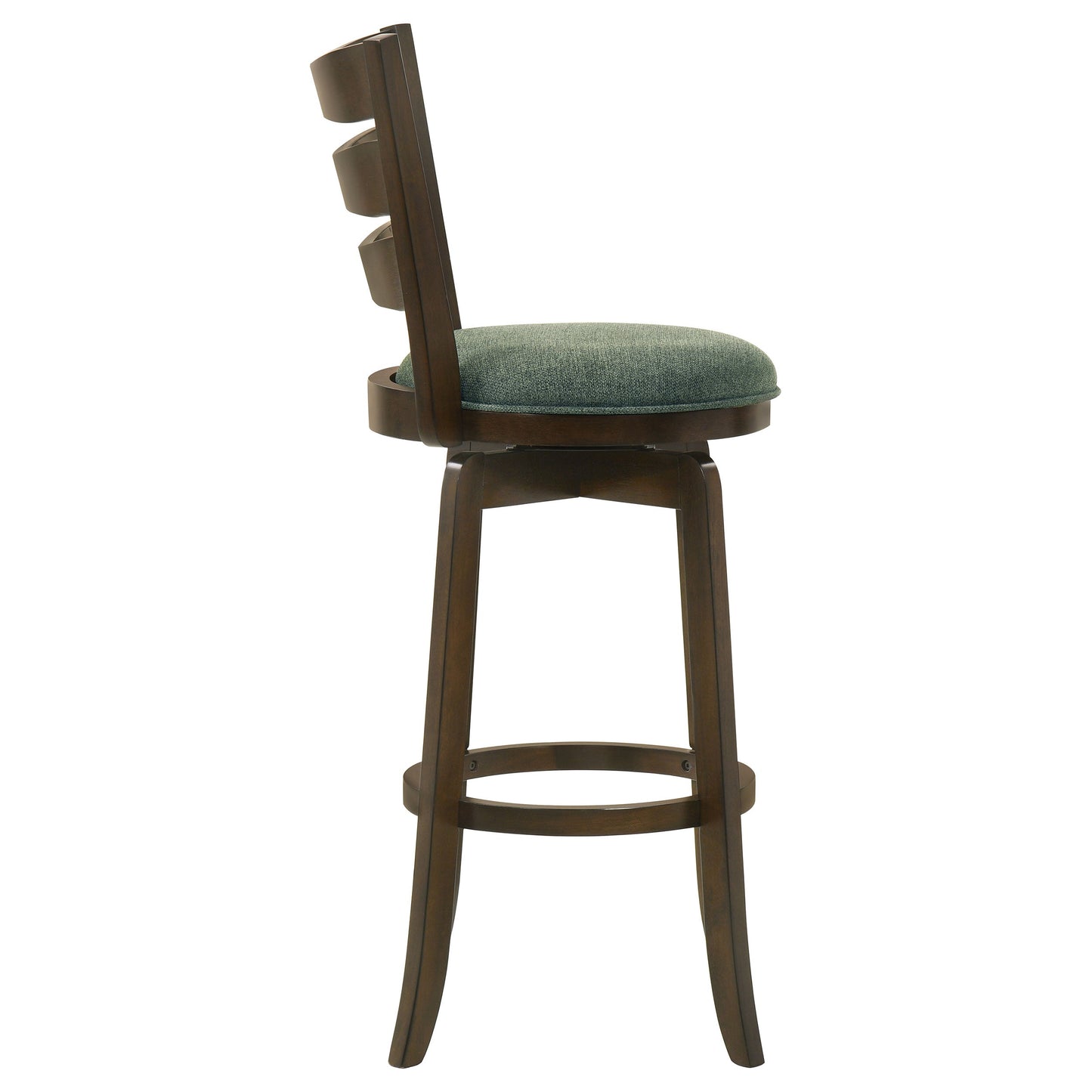Silla de bar giratoria Murphy Wood de altura de mostrador, color verde cazador