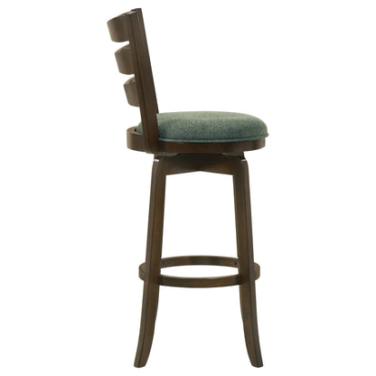 Silla de bar giratoria Murphy Wood de altura de mostrador, color verde cazador